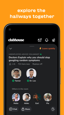 Screenshot of the application Clubhouse: Drop-in audio cha‪t - #3