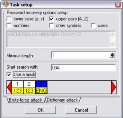 Screenshot of the application Accent Money Password Recovery - #2
