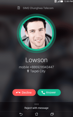 Screenshot of the application ASUS Calling Screen - #6