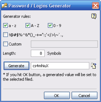Screenshot of the application SecureWord - #2