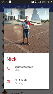 Screenshot of the application Contacts VCF - #3