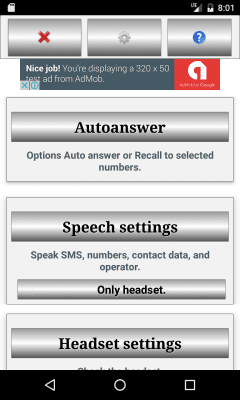 Screenshot of the application Headset Answer - #2