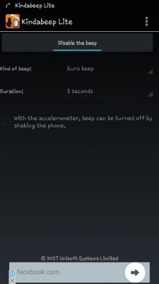 Screenshot of the application Kindabeep Lite - #3