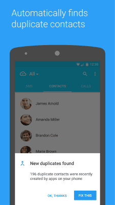 Screenshot of the application Contacts+ - #4