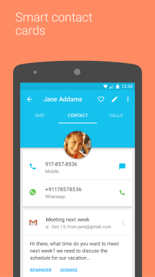 Screenshot of the application Contacts+ - #6