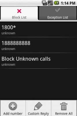 Screenshot of the application GBlocker - #2