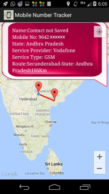 Screenshot of the application Mobile Number Tracker & Locator - #6