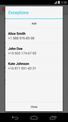 Screenshot of the application Call confirmation - #5