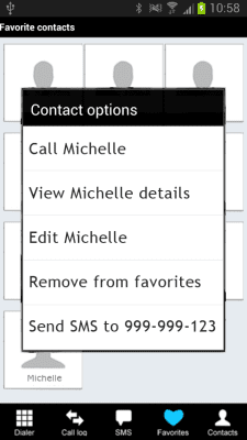 Screenshot of the application Fast Dialer - #2