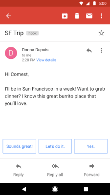 Screenshot of the application Gmail Go - #3