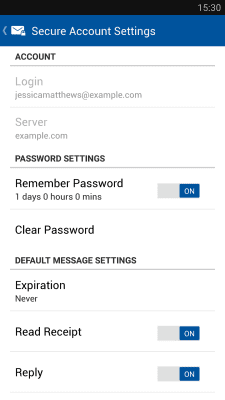 Screenshot of the application Business Class Email (BCE) - #4