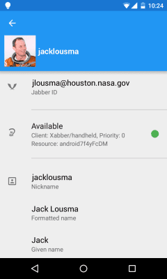 Screenshot of the application Xabber - #6