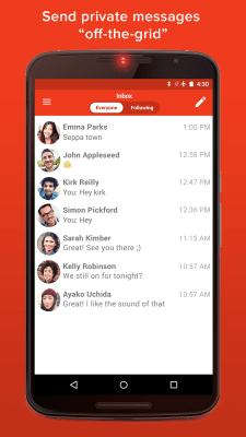 Screenshot of the application FireChat - #2