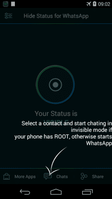 Screenshot of the application Hide WhatsApp Status - #3