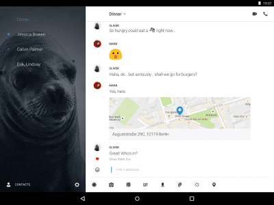 Screenshot of the application Wire - #7