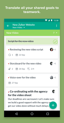 Screenshot of the application Zoho Connect - #2