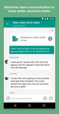 Screenshot of the application Zoho Connect - #4