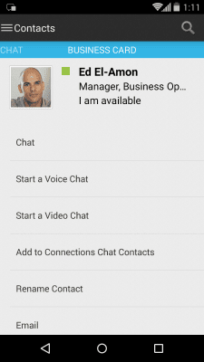 Screenshot of the application Connections Chat - #4