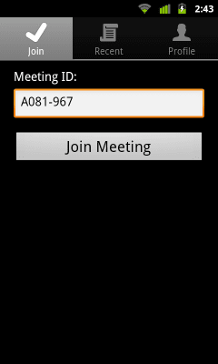 Screenshot of the application IBM SmartCloud Meetings - #2