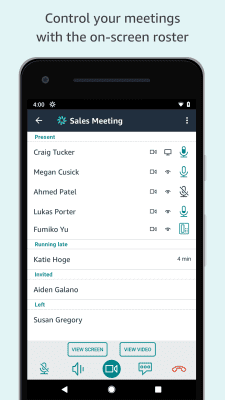 Screenshot of the application Amazon Chime - #3