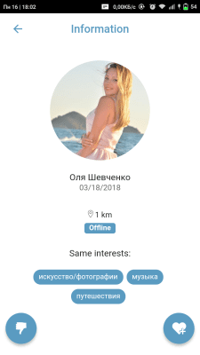 Screenshot of the application Pechkin Chat Dialogue Conversation - #2