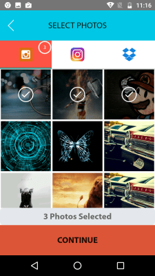 Screenshot of the application Kicksend - #2