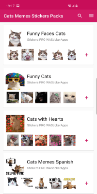 Screenshot of the application New funny cat meme stickers WAStickerApps - #5