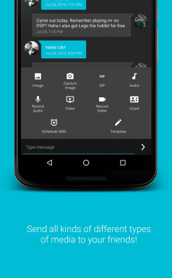Screenshot of the application EvolveSMS - #4