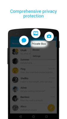 Screenshot of the application ZERO message (SMS) - #3
