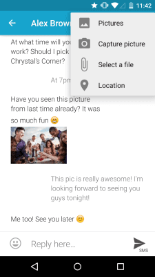 Screenshot of the application MySMS - #5