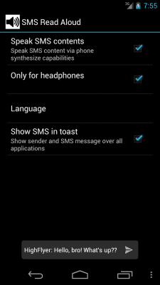 Screenshot of the application Text reader - #2