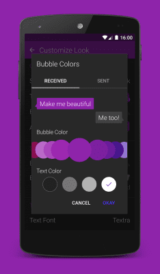 Screenshot of the application Textra SMS - #2