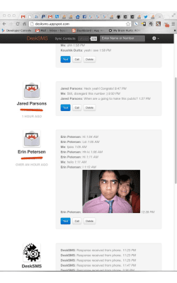 Screenshot of the application DeskSMS - #2