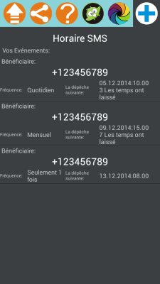 Screenshot of the application SMS scheduler - #8