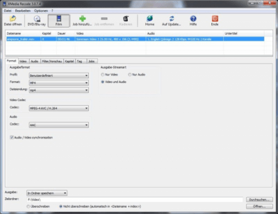 Screenshot of the application XMedia Recode Portable - #3