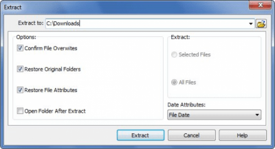 Screenshot of the application IZArc - #2