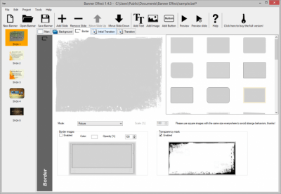 Screenshot of the application Banner Effect - #4