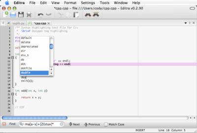 Screenshot of the application Editra - #4