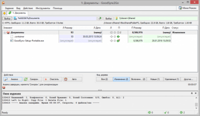 Screenshot of the application GoodSync2Go - #2