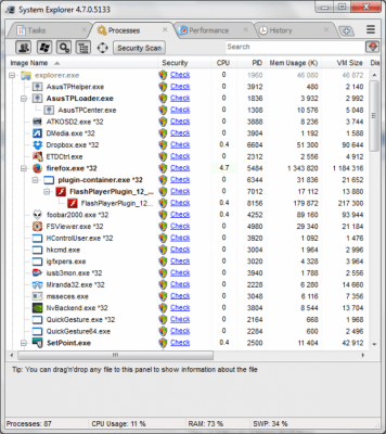 Screenshot of the application System Explorer Portable - #4