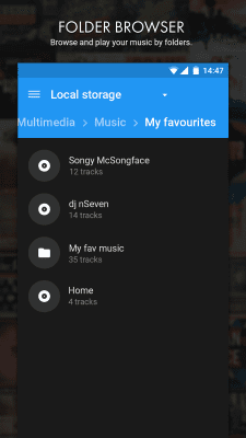 Screenshot of the application n7player music player - #7