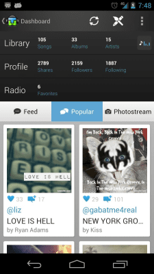 Screenshot of the application TuneWiki - lyrics + music - #2