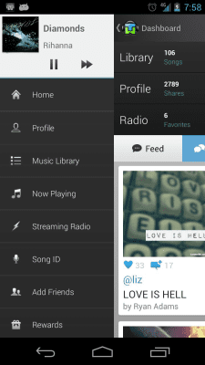 Screenshot of the application TuneWiki - lyrics + music - #3