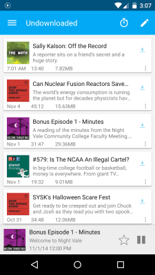 Screenshot of the application Podcast O2 - #4