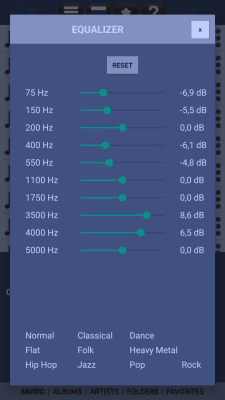 Screenshot of the application Altarsoft Music Player - #2