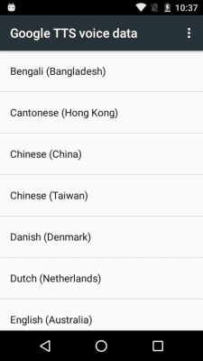 Screenshot of the application Google Speech Synthesizer - #2