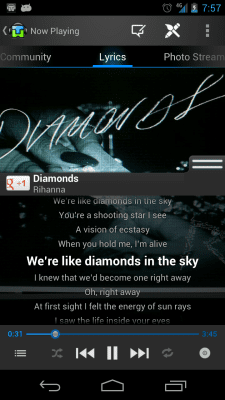 Screenshot of the application TuneWiki Gold - #3