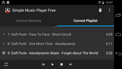 Screenshot of the application Simple Music Player Free - #4