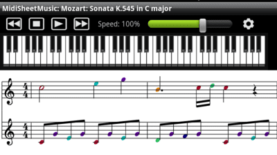 Screenshot of the application Midi Sheet Music - #6