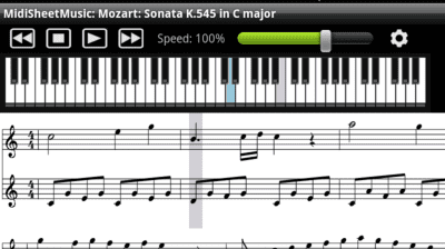 Screenshot of the application Midi Sheet Music - #7
